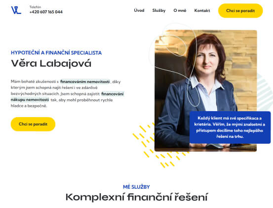 Veralabajova.cz, website by Petr Bilek
